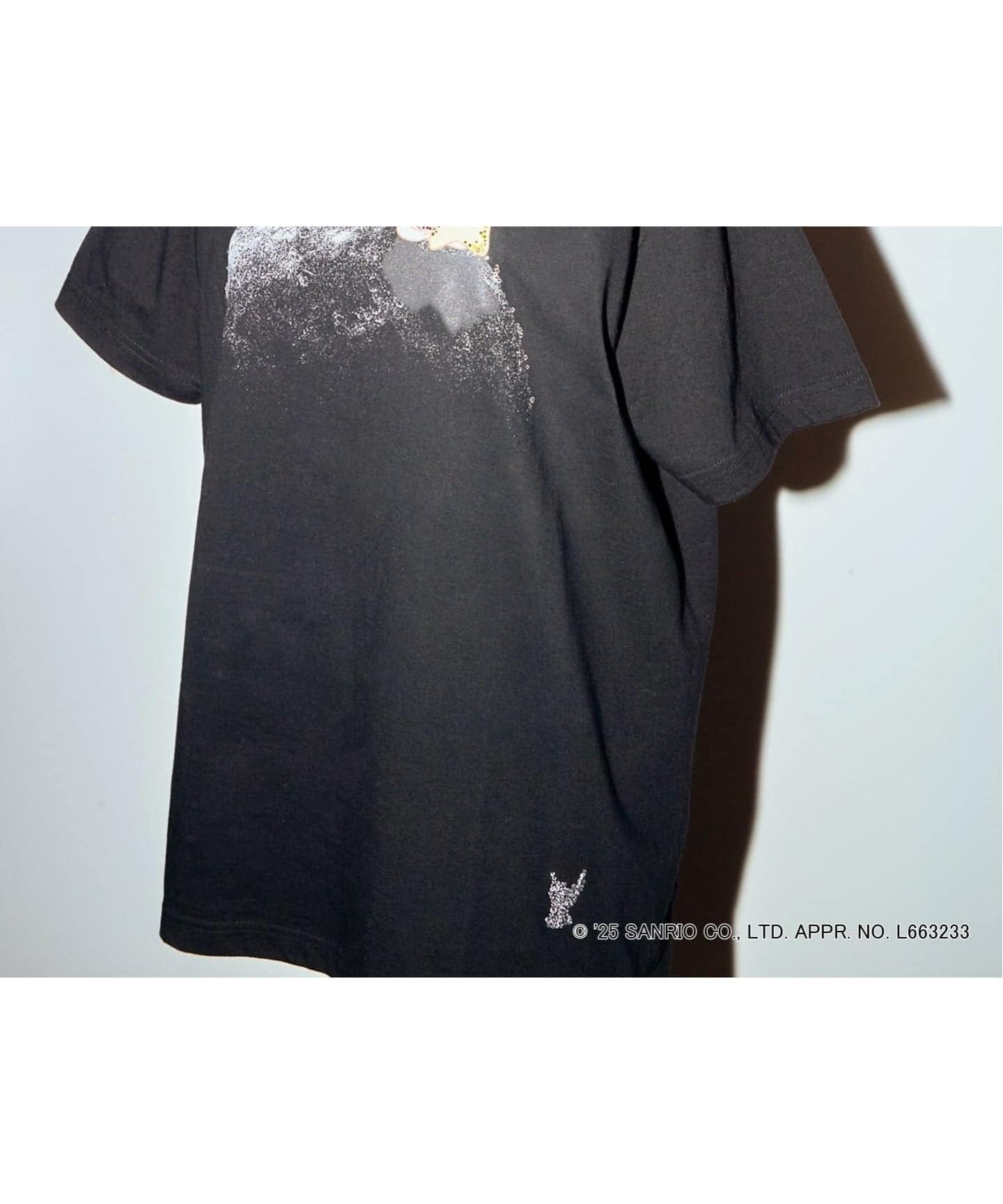 【シティーショップ/CITYSHOP】のSANRIO CHARACTERS*MASU 別注 Tシャツ インテリア・キッズ・メンズ・レディースファッション・服の通販 founy(ファニー) ファッション Fashion レディースファッション Fashion for Women トップス・カットソー Cut & Sew Tops シャツ・ブラウス・オフィスカジュアル Elegant Blouses & Button-Ups ロングTシャツ・Tシャツ Longline T-Shirts & Tees キャラクター Character, Licensed Characters ストーン Stone, Gem-Like スペシャル Special, Limited Edition プリント Print, Printed Pattern 別注 Limited Edition, Custom Order 2025年 2025 2025-2026秋冬・A/W Autumn/Winter 2025–26 AW25–26 ブラック|ID: prp329100004779529 ipo3291000000034844619