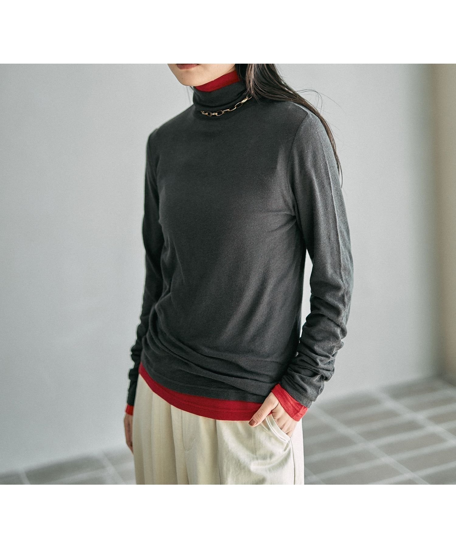 【レプシィム ローリーズファーム/LEPSIM LOWRYS FARM】のテンセル混タートル インテリア・キッズ・メンズ・レディースファッション・服の通販 founy(ファニー) ファッション Fashion レディースファッション Fashion for Women おすすめ Recommended / Our Picks インナー Innerwear タートル Turtleneck, Turtle Collar チャコール18|ID: prp329100004779531 ipo3291000000034797305