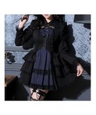 【ノエミ/NOEMIE】のゴシックドレッシーデコルテクロスセットアップ 人気、トレンドファッション・服の通販 founy(ファニー) ファッション Fashion レディースファッション Fashion for Women セットアップ Matching Sets クラシカル Classical, Vintage-Inspired コルセット Corset, Bustier シューズ Shoes, Footwear ショート Short, Short Length ドレス Dress, One-Piece フリル Frill, Ruffle レース Lace, Lace Fabric ロング Long, Long-Length 厚底 Platform Shoes thumbnail 青|ID: prp329100004779569 ipo3291000000034666976