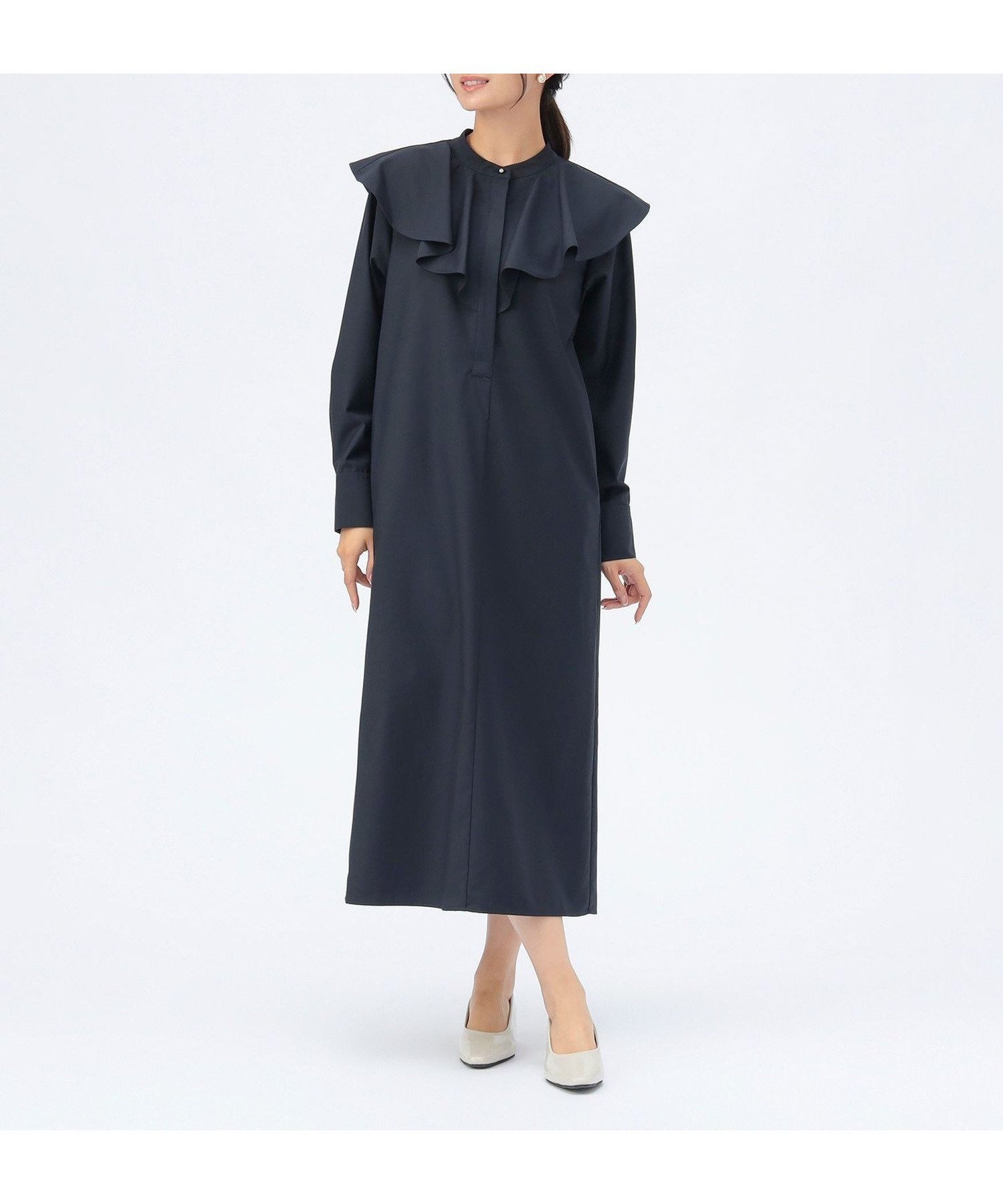 【ビームス ハート/BEAMS HEART】のフリルネック シャツ ワンピース セレモニー 入学 入園 卒業 卒園 ママスーツ 七五三 通勤 オフィススタイル オンオフ兼用 きれいめ フォーマル ビームスセレモニー2026 人気、トレンドファッション・服の通販 founy(ファニー) 　ファッション　Fashion　レディースファッション　Fashion for Women　ワンピース　Dresses　シャツワンピース / 1枚で着映えコーデ　Shirt Dresses　スーツ　Suit, Formalwear　ツイード　Twill, Twill Weave　ネックレス　Necklace, Pendant Necklace　バランス　Balance, Style Balance　パール　Pearl, Pearl Accent　フォーマル　Formal, Dressy　フリル　Frill, Ruffle　マニッシュ　Mannish, Boyish　ロング　Long, Long-Length　エレガント 上品　Elegant　セレモニー　Ceremony　入学式　Entrance Ceremony　卒業式　Graduation Ceremony　ビジネス 仕事 通勤　Business / Work / Commuting　 other-1|ID: prp329100004779573 ipo3291000000034800472