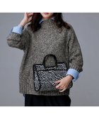 【アンタイトル/UNTITLED】の【ゆったりサイズ】シルクネップ ボトルネックニット チャコールグレー|ID: prp329100004779583 ipo3291000000034667145