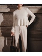 【アニュアンス/anuans】のペプラムショートニットトップス IVORY|ID: prp329100004779594 ipo3291000000034780281