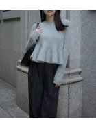【アニュアンス/anuans】のペプラムショートニットトップス GREY|ID: prp329100004779594 ipo3291000000034780286