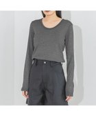 【ジーナシス/JEANASiS】のソフトラメリブUネックLS TEE 人気、トレンドファッション・服の通販 founy(ファニー) ファッション Fashion レディースファッション Fashion for Women インナー Innerwear カーディガン Cardigan, Knitwear ジャケット Jacket, Outerwear トレンド Trend, Trending Now フィット Fit, Slim Fit ボトム Bottoms, Lower Wear ワイド Wide, Wide Fit thumbnail ブラック系その他|ID: prp329100004779606 ipo3291000000034667620