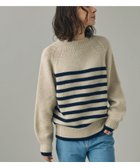 【エーグル/AIGLE】のウールブレンド ボーダーニットモックネックセーター オフホワイト|ID: prp329100004779617 ipo3291000000034872227