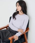 【アー ヴェー ヴェー/a.v.v】のワンポイント刺繍ケーブルニット ラベンダー|ID: prp329100004779823 ipo3291000000034671618