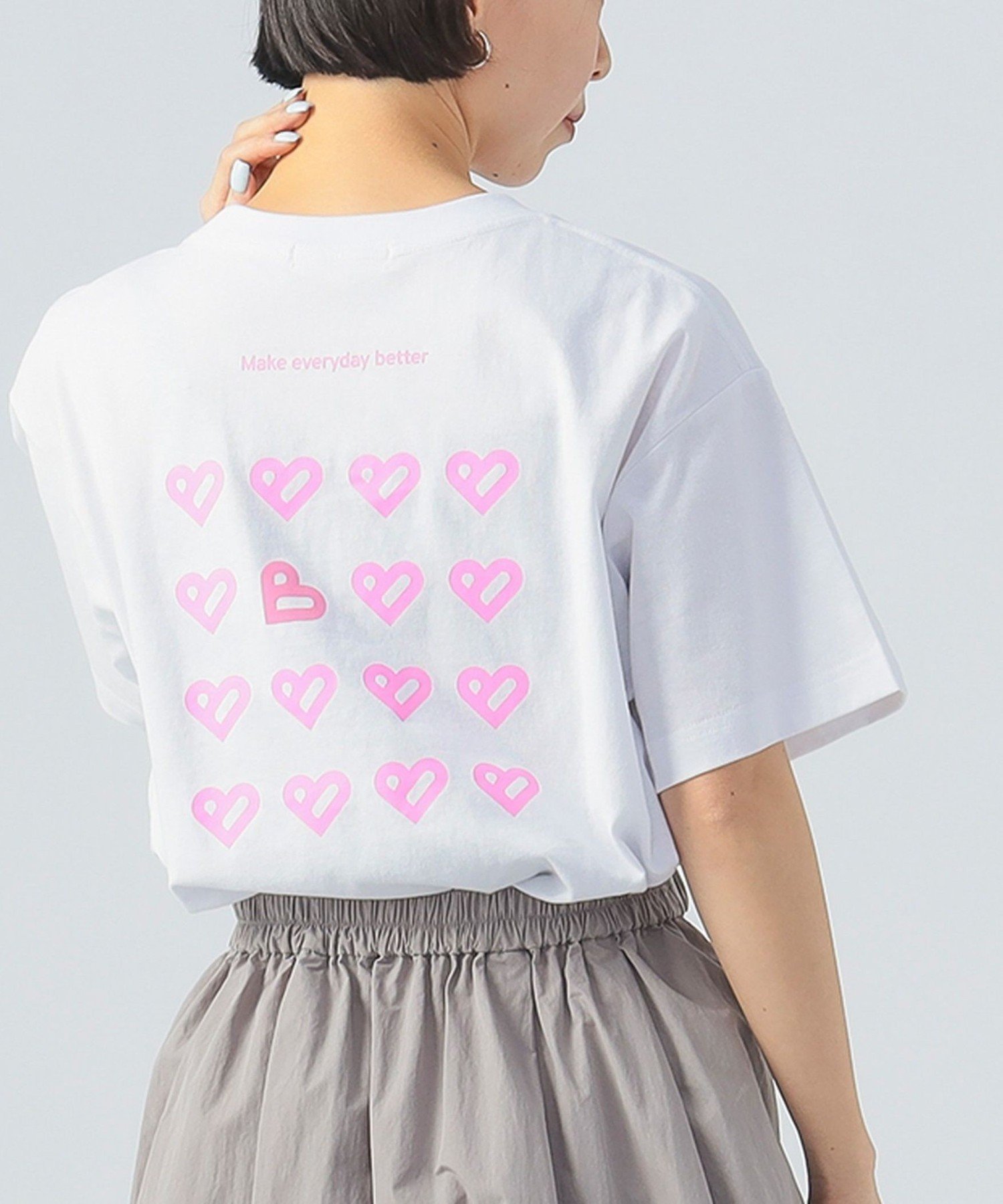 【ビームス ウイメン/BEAMS】のB-HEARTロゴ バックプリント Tシャツ(S~L) 人気、トレンドファッション・服の通販 founy(ファニー) 　ファッション　Fashion　レディースファッション　Fashion for Women　トップス・カットソー　Cut & Sew Tops　シャツ・ブラウス・オフィスカジュアル　Elegant Blouses & Button-Ups　ロングTシャツ・Tシャツ　Longline T-Shirts & Tees　バッグ　Bags　ウェーブ　Wavy Pattern　カットソー　Cut and Sewn Top　プリント　Print, Printed Pattern　ベーシック　Basic, Essential　半袖　Short Sleeve, Half Sleeve　メンズ　Men's, Menswear　モチーフ　Motif, Design Theme　リラックス　Relax, Relaxed Fit　 other-1|ID: prp329100004780227 ipo3291000000034726084