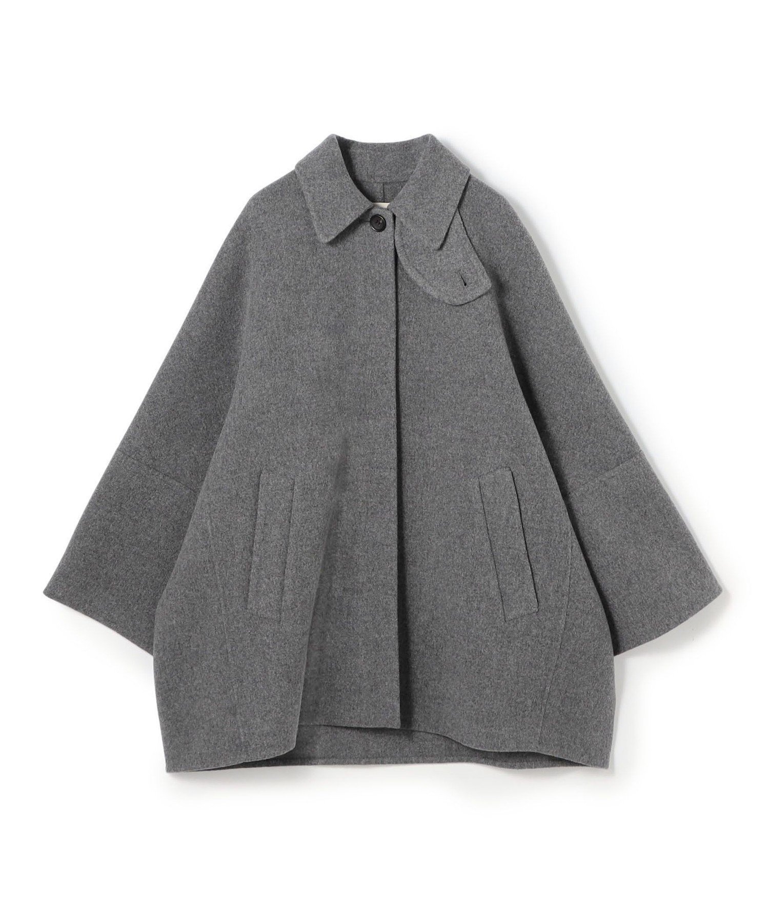 【トゥモローランド/TOMORROWLAND】のウールモッサ バルカラーコート インテリア・キッズ・メンズ・レディースファッション・服の通販 founy(ファニー) 　ファッション　Fashion　レディースファッション　Fashion for Women　アウター　Coat / Outerwear Collection　コート・ロングコート・ピーコート　Long Coats, Peacoats & More　スタンド　Stand Collar, Upright Stand　スリーブ　Sleeve, Long Sleeve / Short Sleeve　フォルム　Silhouette, Form　ボトム　Bottoms, Lower Wear　おすすめ　Recommended / Our Picks　エレガント 上品　Elegant　15 グレー|ID: prp329100004780252 ipo3291000000034925416