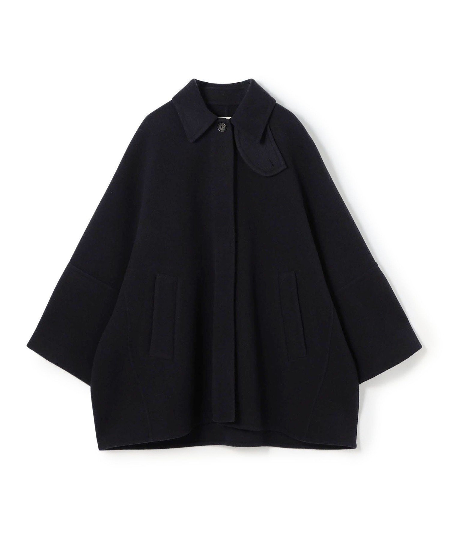 【トゥモローランド/TOMORROWLAND】のウールモッサ バルカラーコート インテリア・キッズ・メンズ・レディースファッション・服の通販 founy(ファニー) 　ファッション　Fashion　レディースファッション　Fashion for Women　アウター　Coat / Outerwear Collection　コート・ロングコート・ピーコート　Long Coats, Peacoats & More　スタンド　Stand Collar, Upright Stand　スリーブ　Sleeve, Long Sleeve / Short Sleeve　フォルム　Silhouette, Form　ボトム　Bottoms, Lower Wear　おすすめ　Recommended / Our Picks　エレガント 上品　Elegant　69 ネイビー|ID: prp329100004780252 ipo3291000000034925417