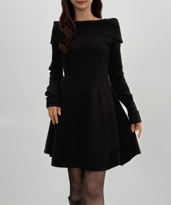 【ジュノア/JUNOAH】のCENEA オフショル風スクエアネックミニニットワンピ インテリア・キッズ・メンズ・レディースファッション・服の通販 founy(ファニー) https://founy.com/ ファッション Fashion レディースファッション Fashion for Women ワンピース Dresses ニットワンピース Knit Dresses |ID: prp329100004780337 ipo3291000000035121643