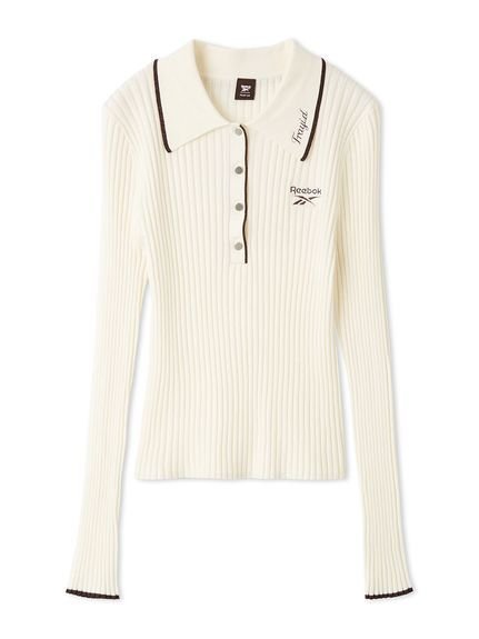 【フレイ アイディー/FRAY I.D】の【Reebok× FRAY I.D】ラメリブポロカラーニット 人気、トレンドファッション・服の通販 founy(ファニー) 　ファッション　Fashion　レディースファッション　Fashion for Women　トップス・カットソー　Cut & Sew Tops　ニット　Knit Tops & Sweaters　コラボ　Collaboration, Collab　コンパクト　Compact, Small Size　スタイリッシュ　Stylish, Fashionable　スポーツ　Sports, Activewear　スマート　Smart, Elegant　リブニット　Rib Knit, Ribbed Knit　 other-1|ID: prp329100004780351 ipo3291000000034721734