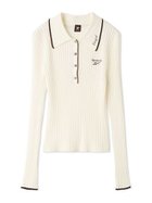 【フレイ アイディー/FRAY I.D】の【Reebok× FRAY I.D】ラメリブポロカラーニット 人気、トレンドファッション・服の通販 founy(ファニー) ファッション Fashion レディースファッション Fashion for Women トップス・カットソー Cut & Sew Tops ニット Knit Tops & Sweaters コラボ Collaboration, Collab コンパクト Compact, Small Size スタイリッシュ Stylish, Fashionable スポーツ Sports, Activewear スマート Smart, Elegant リブニット Rib Knit, Ribbed Knit thumbnail WHT[001]|ID: prp329100004780351 ipo3291000000034721735