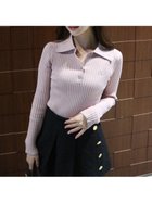 【フレイ アイディー/FRAY I.D】の【Reebok× FRAY I.D】ラメリブポロカラーニット 人気、トレンドファッション・服の通販 founy(ファニー) ファッション Fashion レディースファッション Fashion for Women トップス・カットソー Cut & Sew Tops ニット Knit Tops & Sweaters コラボ Collaboration, Collab コンパクト Compact, Small Size スタイリッシュ Stylish, Fashionable スポーツ Sports, Activewear スマート Smart, Elegant リブニット Rib Knit, Ribbed Knit thumbnail PNK[066]|ID: prp329100004780351 ipo3291000000034721737