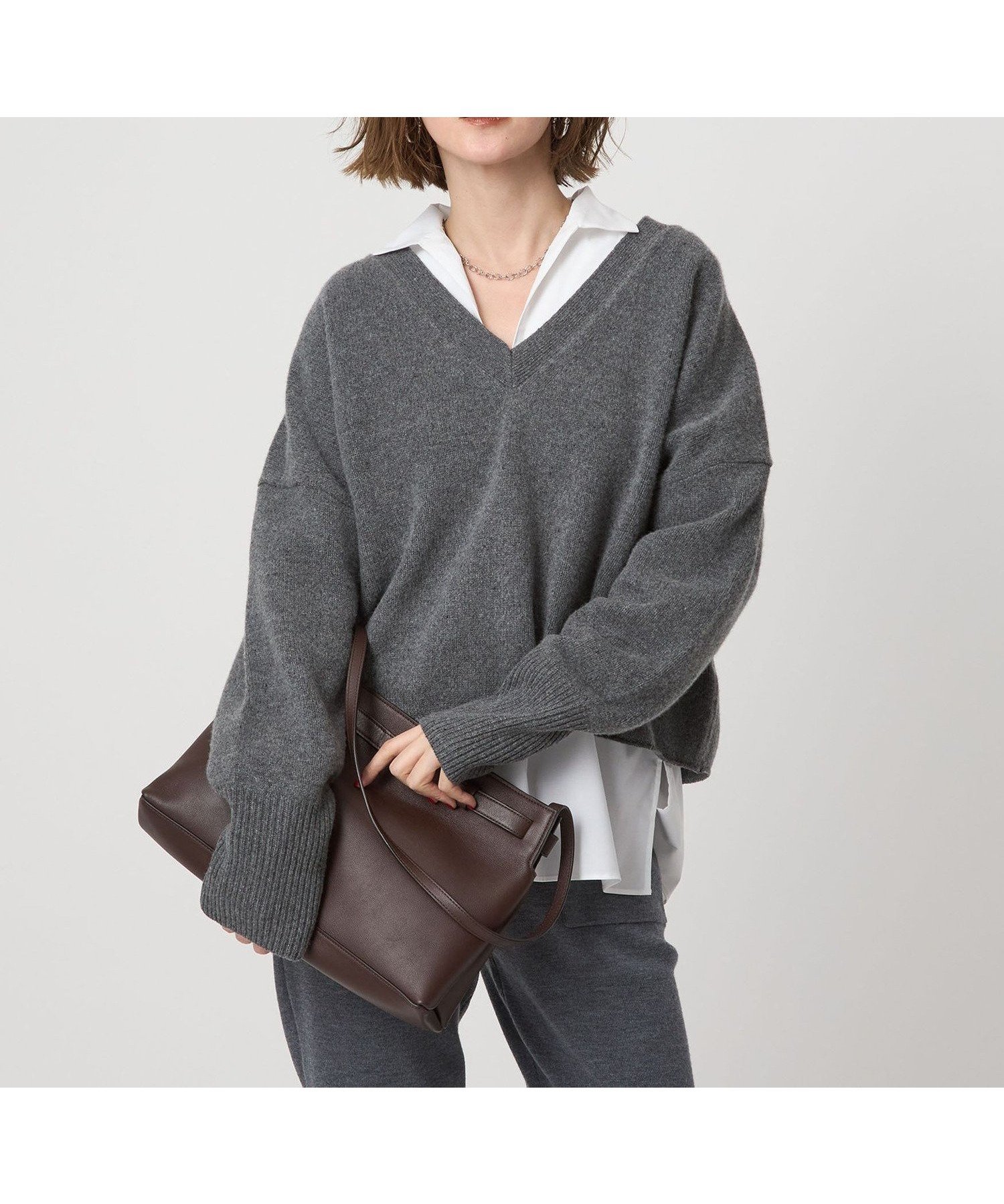 【ユナイテッドアローズ/UNITED ARROWS】のconte ウール Vネックニット インテリア・キッズ・メンズ・レディースファッション・服の通販 founy(ファニー) ファッション Fashion レディースファッション Fashion for Women トップス・カットソー Cut & Sew Tops ニット Knit Tops & Sweaters Vネックトップス V-Neck Tops / V-Cut Neckline Shirts なめらか Smooth, Silky Texture カーディガン Cardigan, Knitwear デコルテ Décolleté, Neckline バランス Balance, Style Balance プレート Plate, Dish ワイドリブ Wide Rib, Wide Ribbed Knit MD.GRAY|ID: prp329100004780361 ipo3291000000034852583