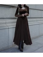 【アニュアンス/anuans】のベロアシフォンドッキングワンピース BROWN|ID: prp329100004780379 ipo3291000000034679842