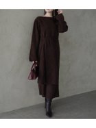 【アニュアンス/anuans】のウールミンクニットワンピース BROWN|ID: prp329100004780380 ipo3291000000034679855