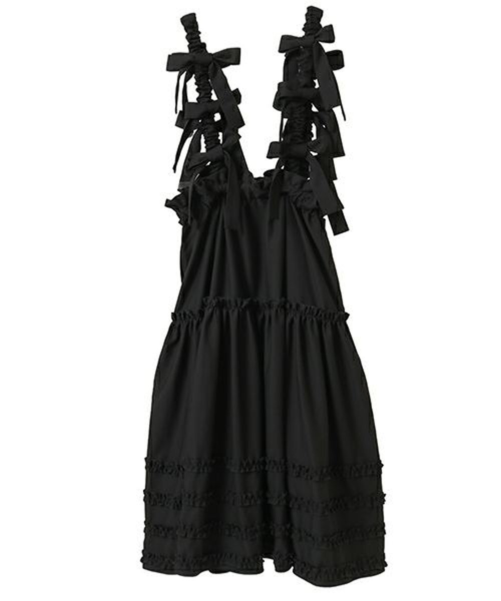 【キャンディストリッパー/Candy Stripper】のNEED YOU ・JUMPER SKIRT インテリア・キッズ・メンズ・レディースファッション・服の通販 founy(ファニー) 　ファッション　Fashion　レディースファッション　Fashion for Women　スカート　Skirts　ギャザー　Gathered, Ruffled　チェック　Check, Plaid, Tartan　ツイル　Twist, Twisted Detail　フリル　Frill, Ruffle　リュック　Backpack, Rucksack　無地　Plain, Solid Color　BLACK|ID: prp329100004780404 ipo3291000000034680114