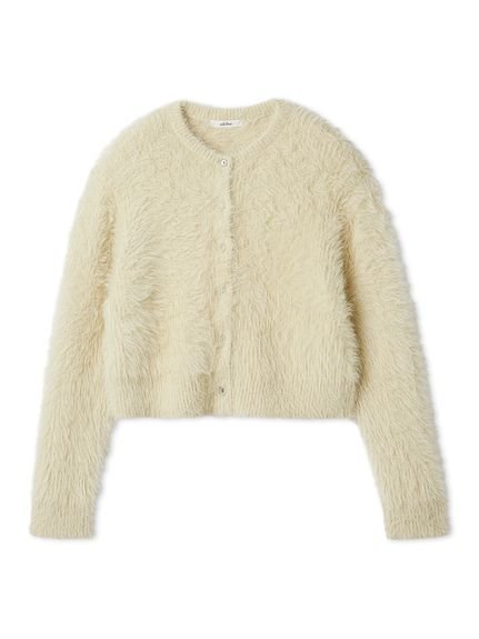 【ミラオーウェン/Mila Owen】のクルーネックシャギーニットカーデ 人気、トレンドファッション・服の通販 founy(ファニー) ファッション Fashion レディースファッション Fashion for Women トップス・カットソー Cut & Sew Tops ニット Knit Tops & Sweaters other-1|ID: prp329100004780519 ipo3291000000034872001