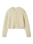 【ミラオーウェン/Mila Owen】のクルーネックシャギーニットカーデ 人気、トレンドファッション・服の通販 founy(ファニー) ファッション Fashion レディースファッション Fashion for Women トップス・カットソー Cut & Sew Tops ニット Knit Tops & Sweaters thumbnail IVR[003]|ID: prp329100004780519 ipo3291000000034872002