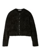 【ミラオーウェン/Mila Owen】のクルーネックシャギーニットカーデ 人気、トレンドファッション・服の通販 founy(ファニー) ファッション Fashion レディースファッション Fashion for Women トップス・カットソー Cut & Sew Tops ニット Knit Tops & Sweaters thumbnail BLK[009]|ID: prp329100004780519 ipo3291000000034872004