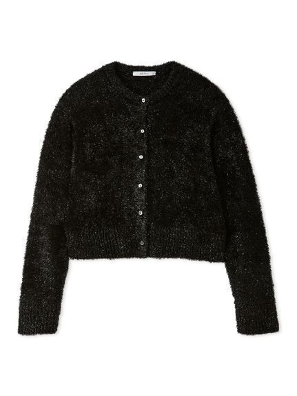 【ミラオーウェン/Mila Owen】のクルーネックシャギーニットカーデ インテリア・キッズ・メンズ・レディースファッション・服の通販 founy(ファニー) 　ファッション　Fashion　レディースファッション　Fashion for Women　トップス・カットソー　Cut & Sew Tops　ニット　Knit Tops & Sweaters　BLK[009]|ID: prp329100004780519 ipo3291000000034872004