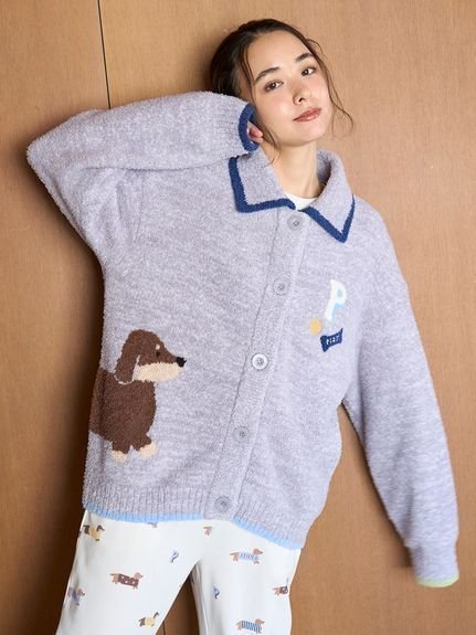 【ジェラート ピケ/gelato pique】のベビモコダックスフンドジャガードカーディガン インテリア・キッズ・メンズ・レディースファッション・服の通販 founy(ファニー) 　ファッション　Fashion　レディースファッション　Fashion for Women　トップス・カットソー　Cut & Sew Tops　カーディガン・羽織り　Layered Style Cardigans　カットソー　Cut and Sewn Top　カラフル　Colorful Design　カーディガン　Cardigan, Knitwear　スマート　Smart, Elegant　トレンド　Trend, Trending Now　モチーフ　Motif, Design Theme　GRY[006]|ID: prp329100004780524 ipo3291000000034835267