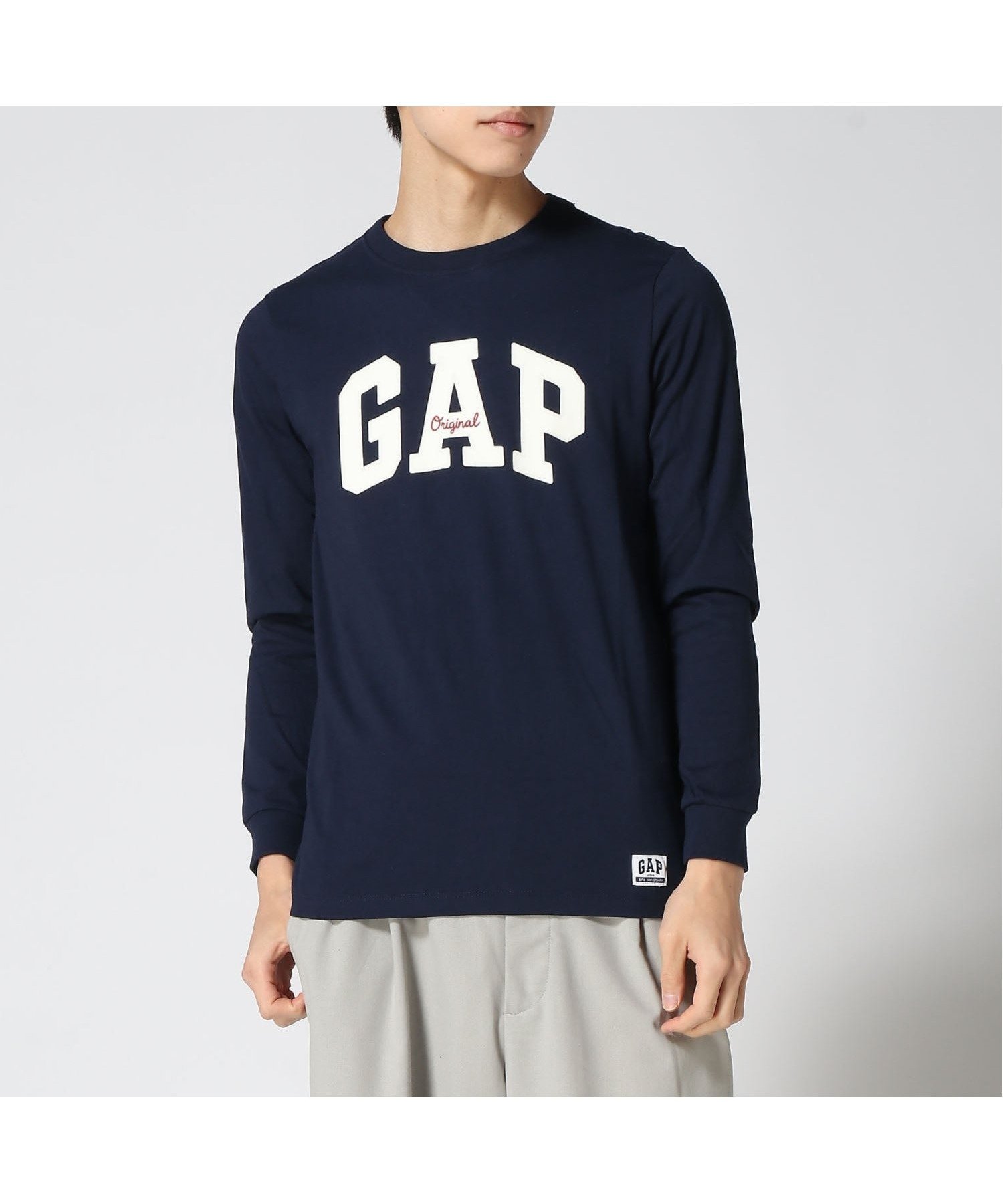 【ギャップ/GAP】のエブリディ ソフト GAPロゴTシャツ インテリア・キッズ・メンズ・レディースファッション・服の通販 founy(ファニー) 　ファッション　Fashion　レディースファッション　Fashion for Women　トップス・カットソー　Cut & Sew Tops　シャツ・ブラウス・オフィスカジュアル　Elegant Blouses & Button-Ups　ロングTシャツ・Tシャツ　Longline T-Shirts & Tees　ストレート　Straight, Straight Cut　フィット　Fit, Slim Fit　フロント　Front, Front Design　リラックス　Relax, Relaxed Fit　長袖　Long Sleeve, Full Sleeve　NAVY_UNIFORM|ID: prp329100004780951 ipo3291000000034686543