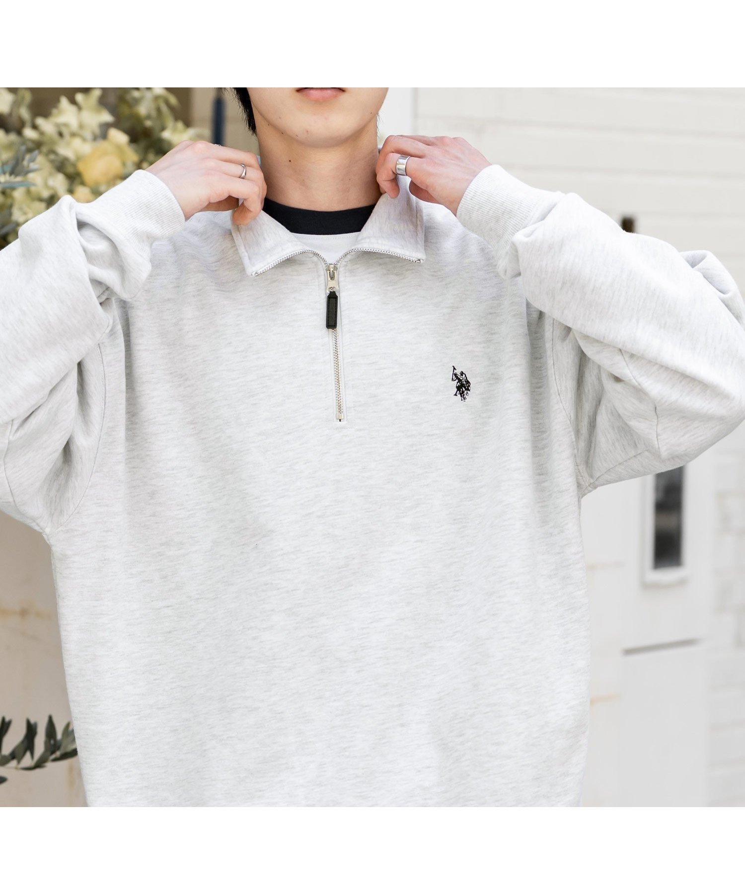【ロッキーモンロー/Rocky Monroe】のU.S. POLO ASSN. オーバーサイズ裏起毛ワンポイントロゴ刺繍ハーフジップスウェット インテリア・キッズ・メンズ・レディースファッション・服の通販 founy(ファニー) ファッション Fashion レディースファッション Fashion for Women トップス・カットソー Cut & Sew Tops レディースパーカー・カジュアルフーディー Casual Hoodies & Sweatshirts スウェット・クルーネックトップス Sweatshirts & Crewnecks / Relaxed Fit Sweat Tops インナー Innerwear 切替 Switching, Contrast Panel シンプル Simple, Minimal スウェット / スエット Sweatshirt, Sweatwear スポーツ Sports, Activewear バランス Balance, Style Balance プレーン Plain, Simple 別注 Limited Edition, Custom Order メンズ Men's, Menswear リラックス Relax, Relaxed Fit ワイド Wide, Wide Fit ワンポイント One Point, Statement Accent 再入荷 Restock / Back in Stock おすすめ Recommended / Our Picks エレガント 上品 Elegant 杢ライトグレー|ID: prp329100004780989 ipo3291000000034843868