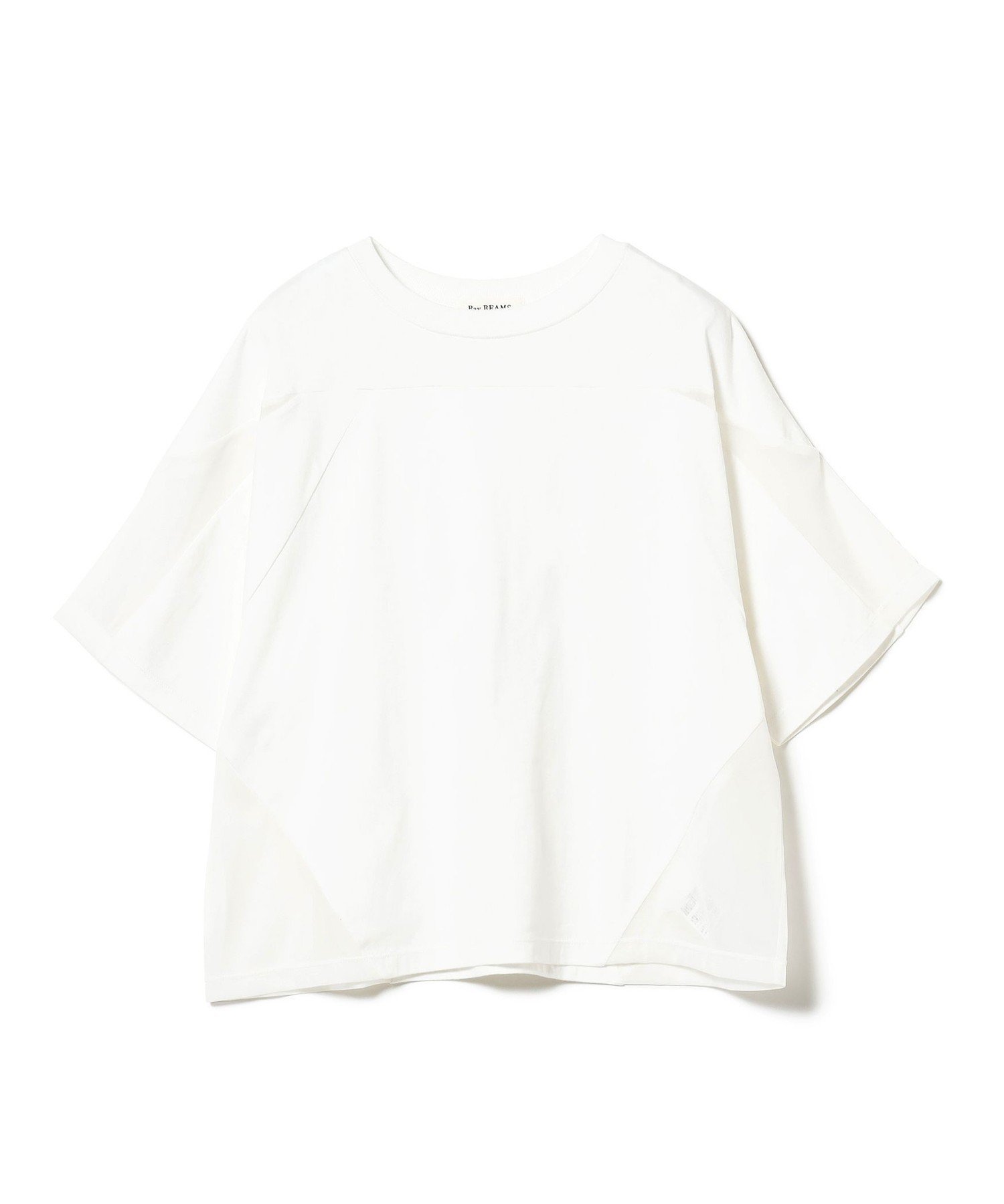 【ビームス ウイメン/BEAMS】のシアー スリーブ キリカエ Tシャツ 人気、トレンドファッション・服の通販 founy(ファニー) 　ファッション　Fashion　レディースファッション　Fashion for Women　トップス・カットソー　Cut & Sew Tops　シャツ・ブラウス・オフィスカジュアル　Elegant Blouses & Button-Ups　ロングTシャツ・Tシャツ　Longline T-Shirts & Tees　アンダー　Underwear Essentials　インナー　Innerwear　カットソー　Cut and Sewn Top　シアー　Sheer, See-Through　ショルダー　Shoulder, Shoulder Strap　スリーブ　Sleeve, Long Sleeve / Short Sleeve　デニム　Denim, Jeans Material　ドッキング　Docking, Mixed Material　ベーシック　Basic, Essential　モノトーン　Monotone, Black and White　おすすめ　Recommended / Our Picks　 other-1|ID: prp329100004780997 ipo3291000000035045039