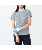 【ビームス ウイメン/BEAMS】のPURPLE LABEL / 細ボーダー 半袖 モックネック シャツ 人気、トレンドファッション・服の通販 founy(ファニー) ファッション Fashion レディースファッション Fashion for Women トップス・カットソー Cut & Sew Tops シャツ・ブラウス・オフィスカジュアル Elegant Blouses & Button-Ups カッティング Cutting Detail 軽量 Lightweight, Ultra Light シンプル Simple, Minimal フィット Fit, Slim Fit ベーシック Basic, Essential ボーダー Border, Stripe 半袖 Short Sleeve, Half Sleeve モックネック Mock Neck, Short Turtleneck エレガント 上品 Elegant ゴルフ Golf thumbnail NAVY|ID: prp329100004781036 ipo3291000000034932817