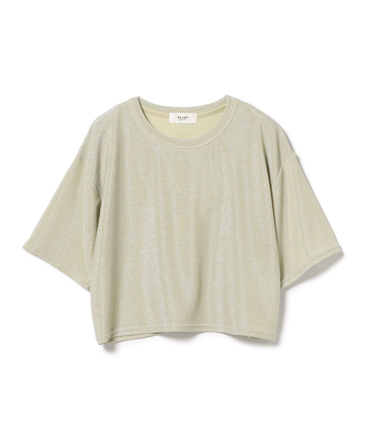 【ビームス ウイメン/BEAMS】のラメ クロップド Tシャツ インテリア・キッズ・メンズ・レディースファッション・服の通販 founy(ファニー) 　ファッション　Fashion　レディースファッション　Fashion for Women　トップス・カットソー　Cut & Sew Tops　シャツ・ブラウス・オフィスカジュアル　Elegant Blouses & Button-Ups　ロングTシャツ・Tシャツ　Longline T-Shirts & Tees　キャミ　Camisole, Cami Top　クロップド　Cropped, Short Length　コンパクト　Compact, Small Size　シンプル　Simple, Minimal　スラックス　Slacks, Dress Pants　ティアード　Tiered, Tiered Style　トレンド　Trend, Trending Now　バランス　Balance, Style Balance　バルーン　Balloon, Balloon Silhouette　ビスチェ　Bustier, Corset Top　ベーシック　Basic, Essential　ボトム　Bottoms, Lower Wear　半袖　Short Sleeve, Half Sleeve　リラックス　Relax, Relaxed Fit　おすすめ　Recommended / Our Picks　YELLOW|ID: prp329100004781114 ipo3291000000035129605