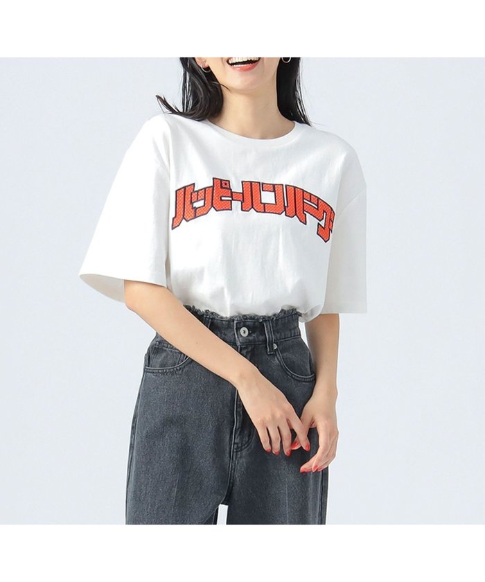 【ビームス ウイメン/BEAMS】の【EXCLUSIVE】ハッピーハンバーグ カレッジ Tシャツ インテリア・キッズ・メンズ・レディースファッション・服の通販 founy(ファニー) https://founy.com/ ファッション Fashion レディースファッション Fashion for Women トップス・カットソー Cut & Sew Tops シャツ・ブラウス・オフィスカジュアル Elegant Blouses & Button-Ups ロングTシャツ・Tシャツ Longline T-Shirts & Tees フロント Front, Front Design |ID: prp329100004781124 ipo3291000000034811873