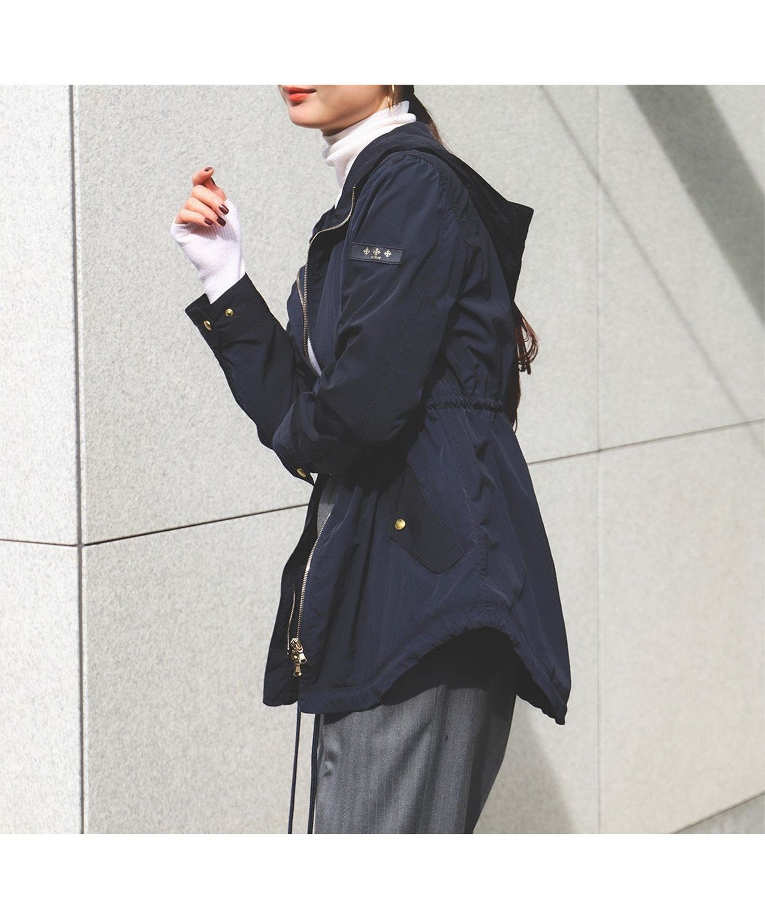 【デミルクス ビームス/Demi-Luxe BEAMS】の【別注】TATRAS / CRIDORLA ナイロン フード ブルゾン インテリア・キッズ・メンズ・レディースファッション・服の通販 founy(ファニー) 　ファッション　Fashion　レディースファッション　Fashion for Women　アウター　Coat / Outerwear Collection　ブルゾンジャケット・スポーティアウター　Blouson Jackets　イタリア　Italy　コレクション　Collection, Seasonal Line　ドローコード　Drawcord, Drawstring Cord　ブルゾン　Blouson, Bomber Jacket　ボトム　Bottoms, Lower Wear　別注　Limited Edition, Custom Order　ミラノ　Milano Style, Italian-Inspired　エレガント 上品　Elegant　NAVY|ID: prp329100004781129 ipo3291000000034688039