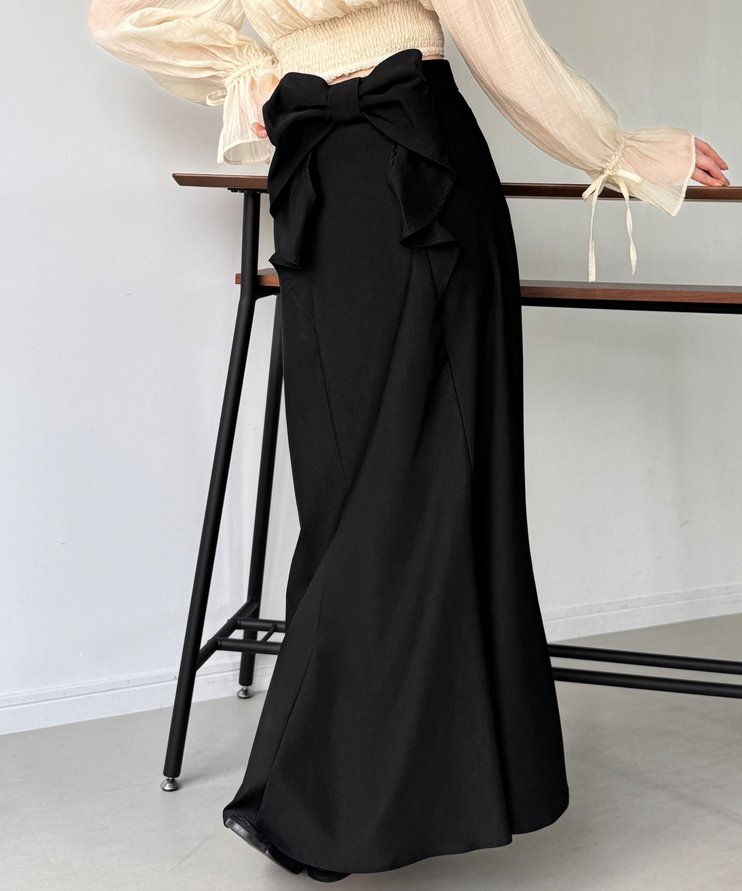 【ジュノア/JUNOAH】のバックリボンマーメイドスカート(裏地無し) 人気、トレンドファッション・服の通販 founy(ファニー) 　ファッション　Fashion　レディースファッション　Fashion for Women　スカート　Skirts　 other-1|ID: prp329100004781131 ipo3291000000034688045