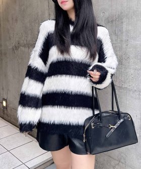 【イング/INGNI】の7Gフェザーボーダーチュニックニット 人気、トレンドファッション・服の通販 founy(ファニー) ファッション Fashion レディースファッション Fashion for Women トップス・カットソー Cut & Sew Tops ニット Knit Tops & Sweaters おすすめ Recommended / Our Picks ショート Short, Short Length スマホ Smartphone, Mobile Device チュニック Tunic, Long Top フェザー Feather, Feather Detail ボーダー Border, Stripe |ID:prp329100004781288