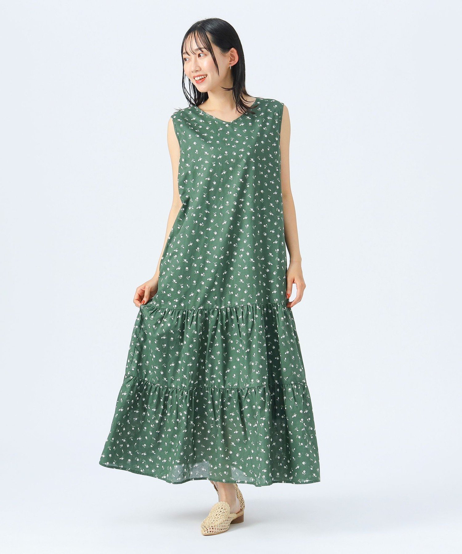 【ビームス ウイメン/BEAMS】のヴィンテージライク フラワー ティアード ワンピース インテリア・キッズ・メンズ・レディースファッション・服の通販 founy(ファニー) ファッション Fashion レディースファッション Fashion for Women ワンピース Dresses アクセサリー Fashion Accessories エアリー Airy Texture ヴィンテージ Vintage Style サンダル Sandals, Summer Shoes ジャケット Jacket, Outerwear スニーカー Sneakers, Trainers ティアード Tiered, Tiered Style ティアードワンピース Tiered Dress, Flared Dress デニム Denim, Jeans Material トレンド Trend, Trending Now フラワー Flower, Floral プリント Print, Printed Pattern ミックス Mix, Mixed Style リラックス Relax, Relaxed Fit GREEN|ID: prp329100004781300 ipo3291000000034689253