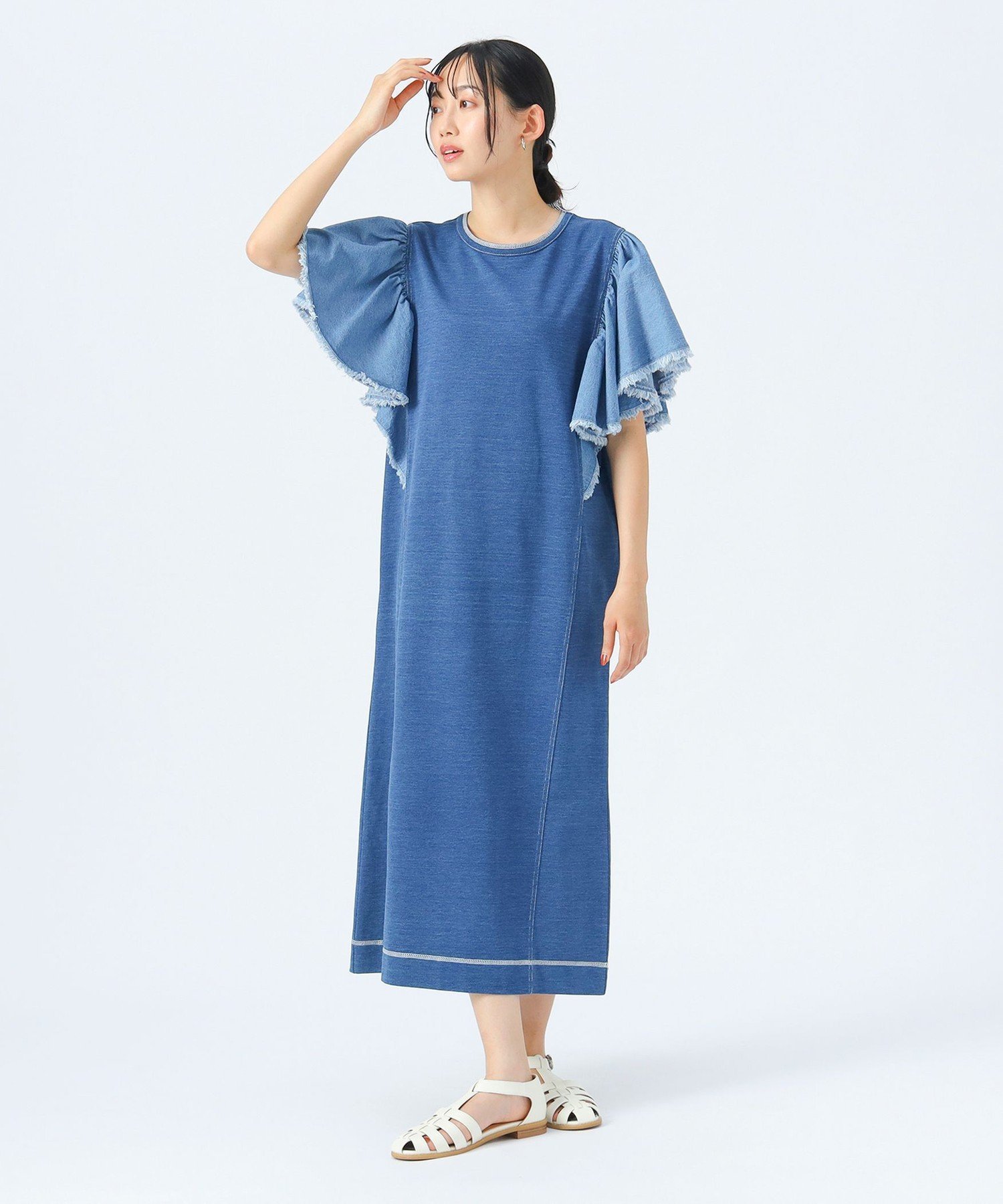 【ビームス ウイメン/BEAMS】の異素材 フレア デニム ワンピース 人気、トレンドファッション・服の通販 founy(ファニー) 　ファッション　Fashion　レディースファッション　Fashion for Women　ワンピース　Dresses　おすすめ　Recommended / Our Picks　サンダル　Sandals, Summer Shoes　スニーカー　Sneakers, Trainers　スポーツ　Sports, Activewear　デニム　Denim, Jeans Material　フレア　Flare, Flared　リラックス　Relax, Relaxed Fit　 other-1|ID: prp329100004781304 ipo3291000000034689272