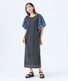 【ビームス ウイメン/BEAMS】の異素材 フレア デニム ワンピース BLACK|ID: prp329100004781304 ipo3291000000034689274