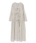 【ビームス ウイメン/BEAMS】のシアー ストライプ リボン ワンピース GREIGE|ID: prp329100004781309 ipo3291000000034689311