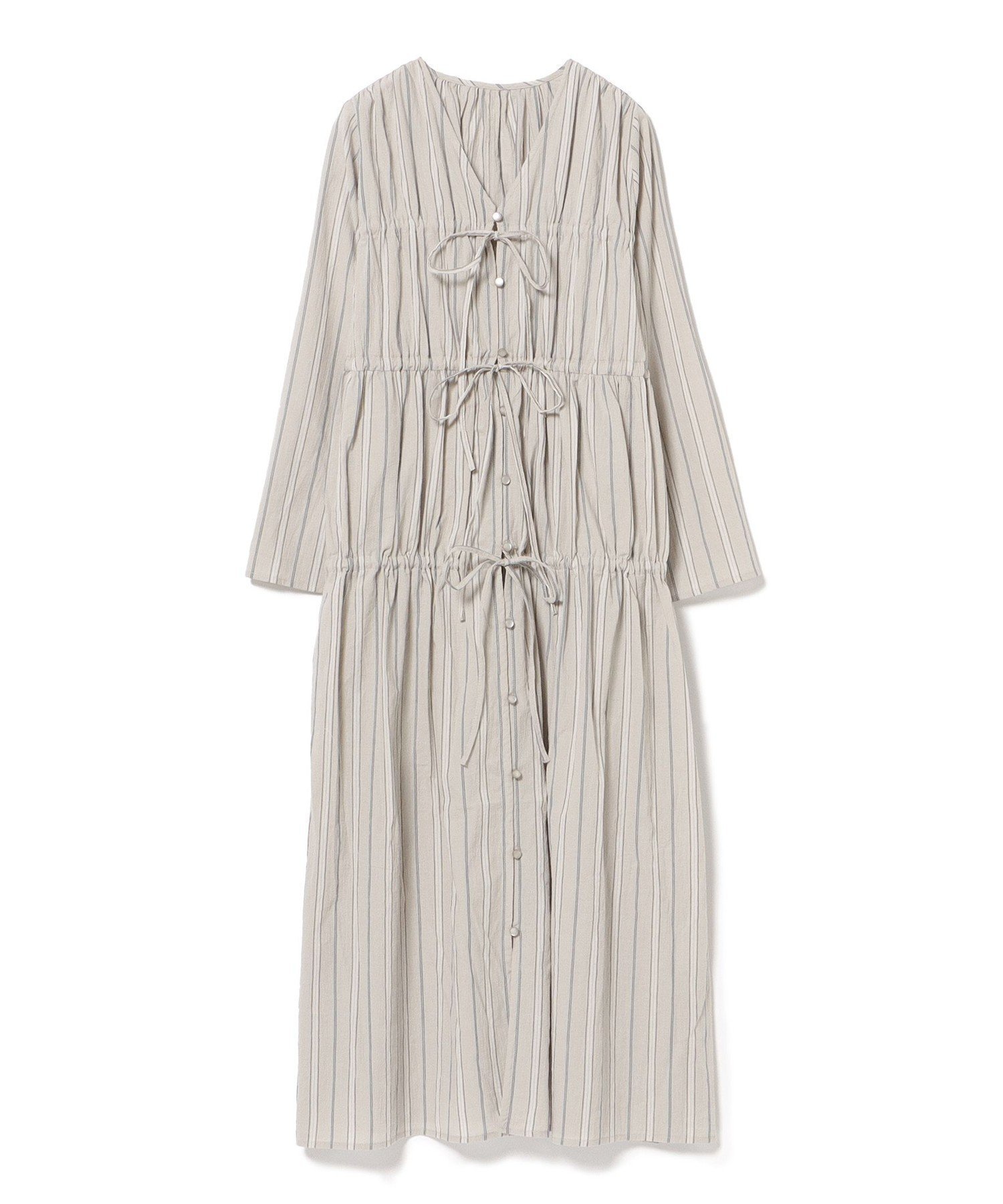【ビームス ウイメン/BEAMS】のシアー ストライプ リボン ワンピース インテリア・キッズ・メンズ・レディースファッション・服の通販 founy(ファニー) ファッション Fashion レディースファッション Fashion for Women ワンピース Dresses おすすめ Recommended / Our Picks サンダル Sandals, Summer Shoes シアー Sheer, See-Through シンプル Simple, Minimal ストライプ Stripe, Striped Pattern スニーカー Sneakers, Trainers フロント Front, Front Design リボン Ribbon, Bow リラックス Relax, Relaxed Fit GREIGE|ID: prp329100004781309 ipo3291000000034689311