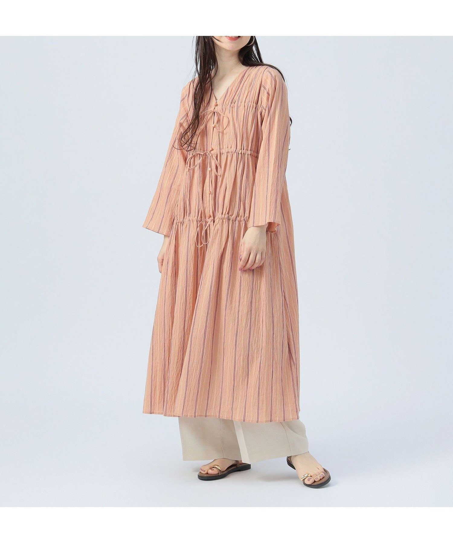 【ビームス ウイメン/BEAMS】のシアー ストライプ リボン ワンピース インテリア・キッズ・メンズ・レディースファッション・服の通販 founy(ファニー) ファッション Fashion レディースファッション Fashion for Women ワンピース Dresses おすすめ Recommended / Our Picks サンダル Sandals, Summer Shoes シアー Sheer, See-Through シンプル Simple, Minimal ストライプ Stripe, Striped Pattern スニーカー Sneakers, Trainers フロント Front, Front Design リボン Ribbon, Bow リラックス Relax, Relaxed Fit ORANGE|ID: prp329100004781309 ipo3291000000034689312