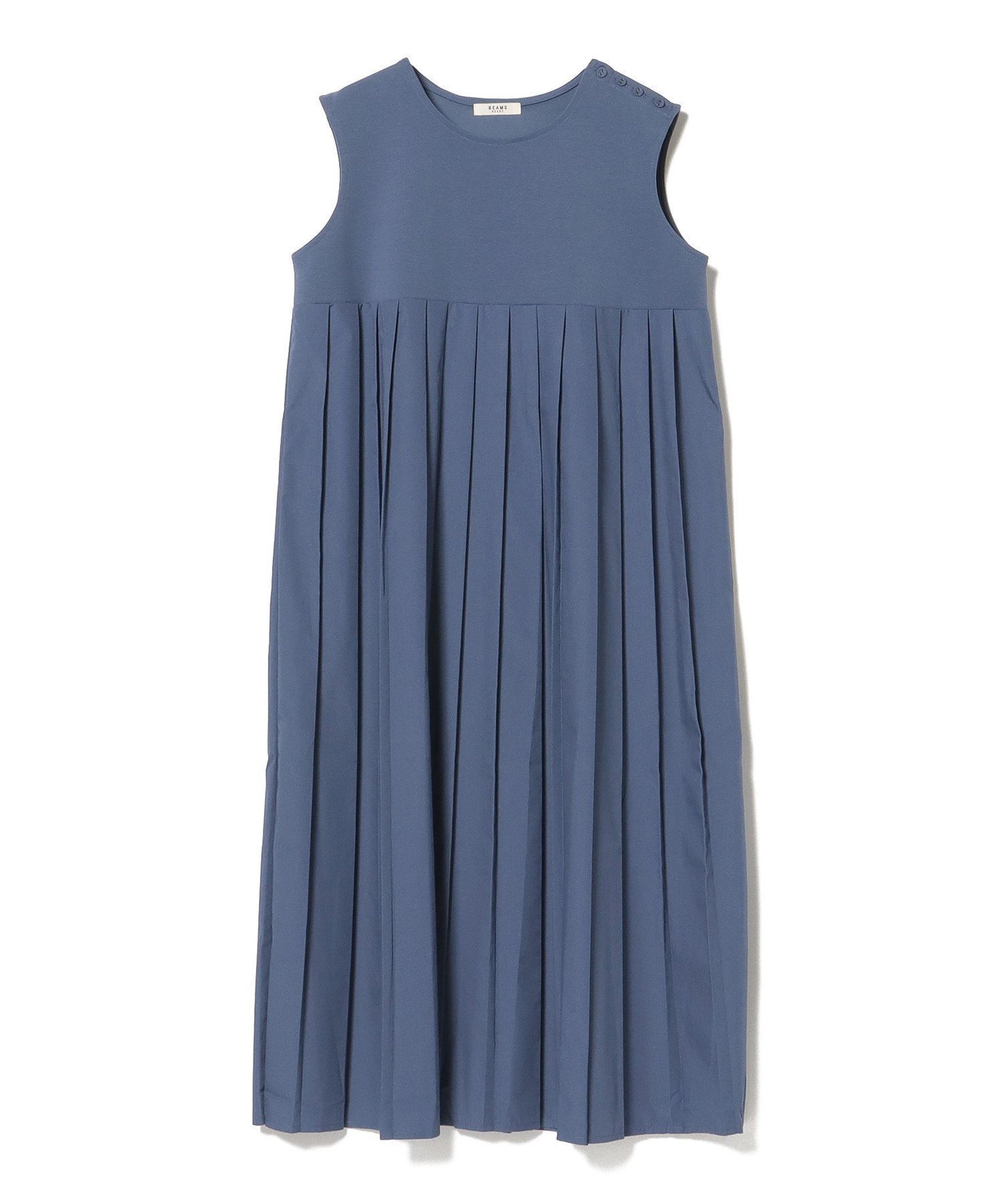 【ビームス ウイメン/BEAMS】のカット*プリーツ コンビワンピース インテリア・キッズ・メンズ・レディースファッション・服の通販 founy(ファニー) ファッション Fashion レディースファッション Fashion for Women ワンピース Dresses インナー Innerwear エレガント 上品 Elegant カットソー Cut and Sewn Top コンビ Combo, Combination Style プリーツ Pleats, Pleated ロング Long, Long-Length 切替 Switching, Contrast Panel 夏 Summer BLUE|ID: prp329100004781311 ipo3291000000034689334