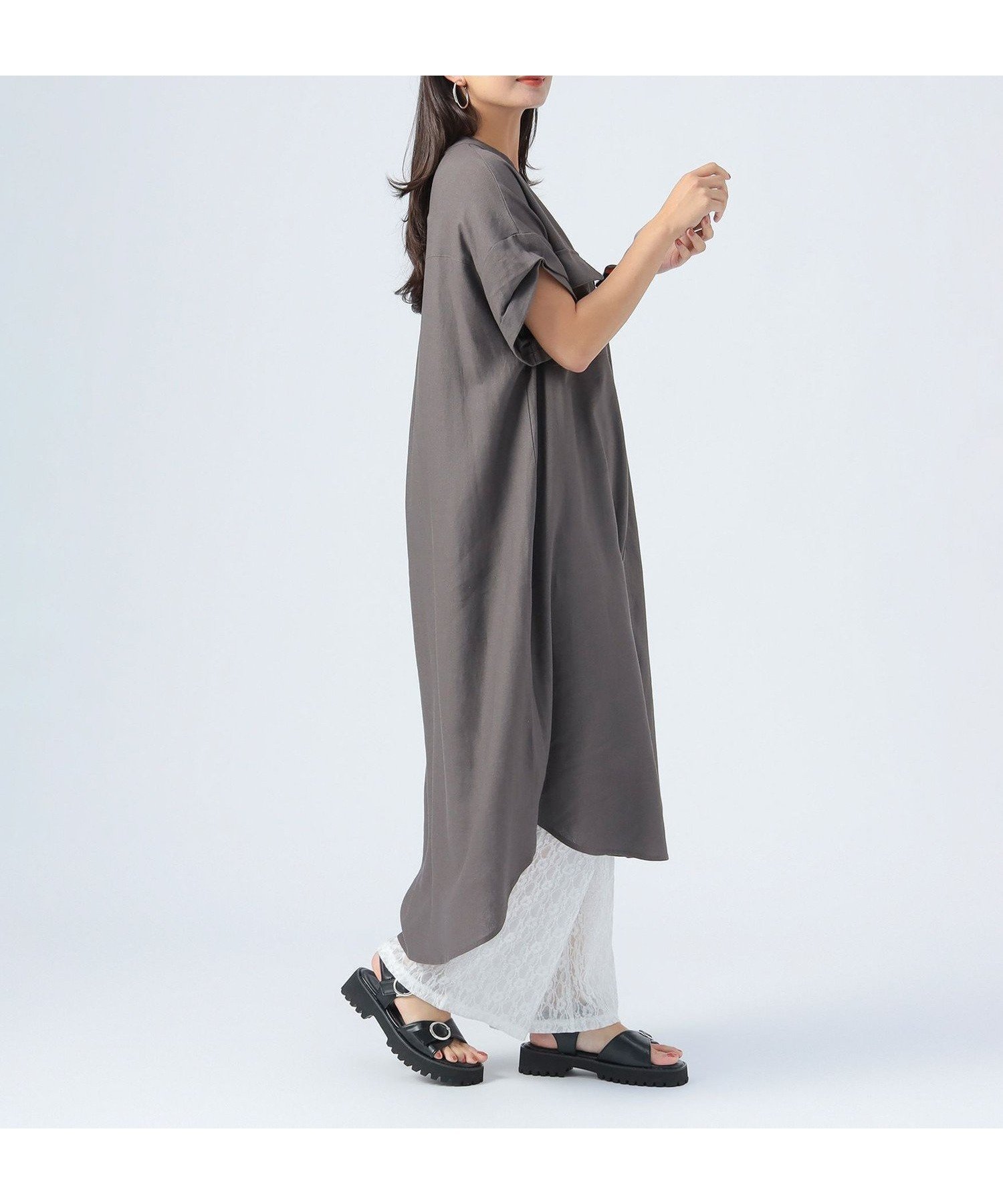 【ビームス ウイメン/BEAMS】の麻混 ダブルポケット オープンワンピース インテリア・キッズ・メンズ・レディースファッション・服の通販 founy(ファニー) ファッション Fashion レディースファッション Fashion for Women ワンピース Dresses おすすめ Recommended / Our Picks スキッパー Skipper, Open Collar ダブル Double, Double-Breasted フロント Front, Front Design ポケット Pocket, Pocket Detail 夏 Summer 羽織 Haori, Light Jacket BROWN|ID: prp329100004781321 ipo3291000000034689389