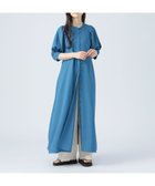 【ビームス ウイメン/BEAMS】の麻朝 ギャザー ワンピース BLUE|ID: prp329100004781323 ipo3291000000034689397