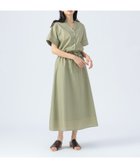 【ビームス ウイメン/BEAMS】のスキッパー ドロスト ワンピース(洗濯機可能) LIGHT OLIVE|ID: prp329100004781394 ipo3291000000034689925
