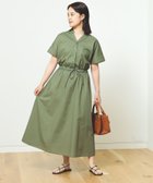 【ビームス ウイメン/BEAMS】のスキッパー ドロスト ワンピース(洗濯機可能) OLIVE|ID: prp329100004781394 ipo3291000000034689927