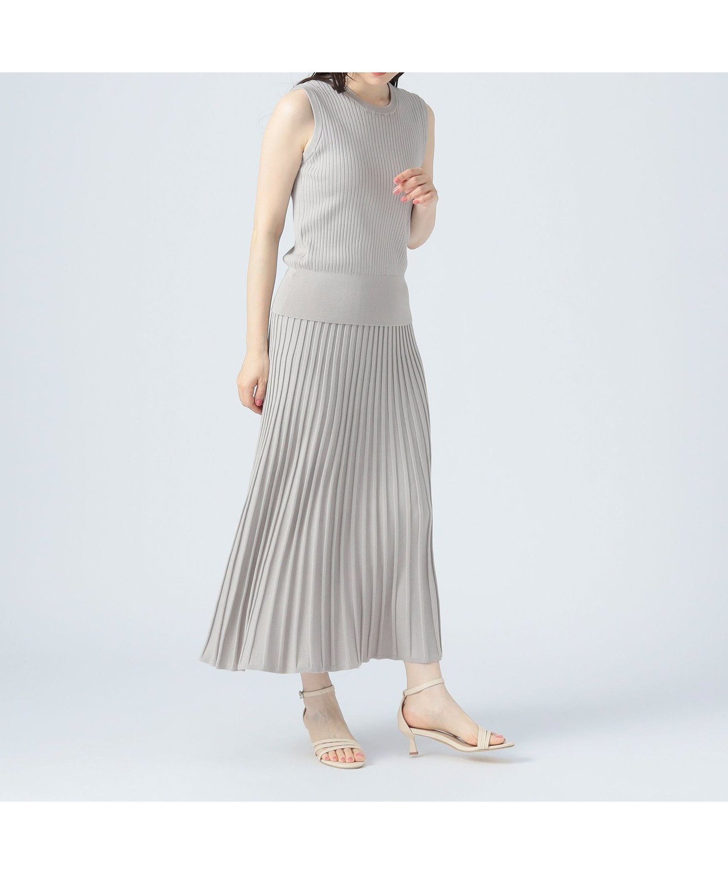 【ビームス ウイメン/BEAMS】のリブニット セットアップ ノースリーブ ワンピース インテリア・キッズ・メンズ・レディースファッション・服の通販 founy(ファニー) ファッション Fashion レディースファッション Fashion for Women ワンピース Dresses キャップ Cap, Baseball Cap サンダル Sandals, Summer Shoes ジャケット Jacket, Outerwear スニーカー Sneakers, Trainers セットアップ Set-Up, Coordinated Outfit トレンド Trend, Trending Now ノースリーブ Sleeveless, No-Sleeve フィット Fit, Slim Fit リブニット Rib Knit, Ribbed Knit リボン Ribbon, Bow エレガント 上品 Elegant LIGHT GREY|ID: prp329100004781400 ipo3291000000034689969