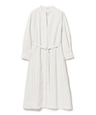【ビームス ウイメン/BEAMS】のベルト付き スキッパー ストライプ シャツワンピース OFF WHITE|ID: prp329100004781433 ipo3291000000034690181