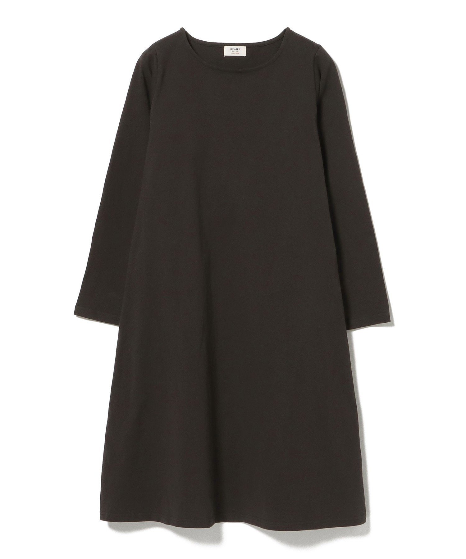 【ビームス ウイメン/BEAMS】の後ろタック 異素材ワンピース インテリア・キッズ・メンズ・レディースファッション・服の通販 founy(ファニー) ファッション Fashion レディースファッション Fashion for Women ワンピース Dresses おすすめ Recommended / Our Picks カットソー Cut and Sewn Top フロント Front, Front Design ブロード Broadcloth, Fine Cotton リラックス Relax, Relaxed Fit 春 Spring BLACK|ID: prp329100004781437 ipo3291000000034871096