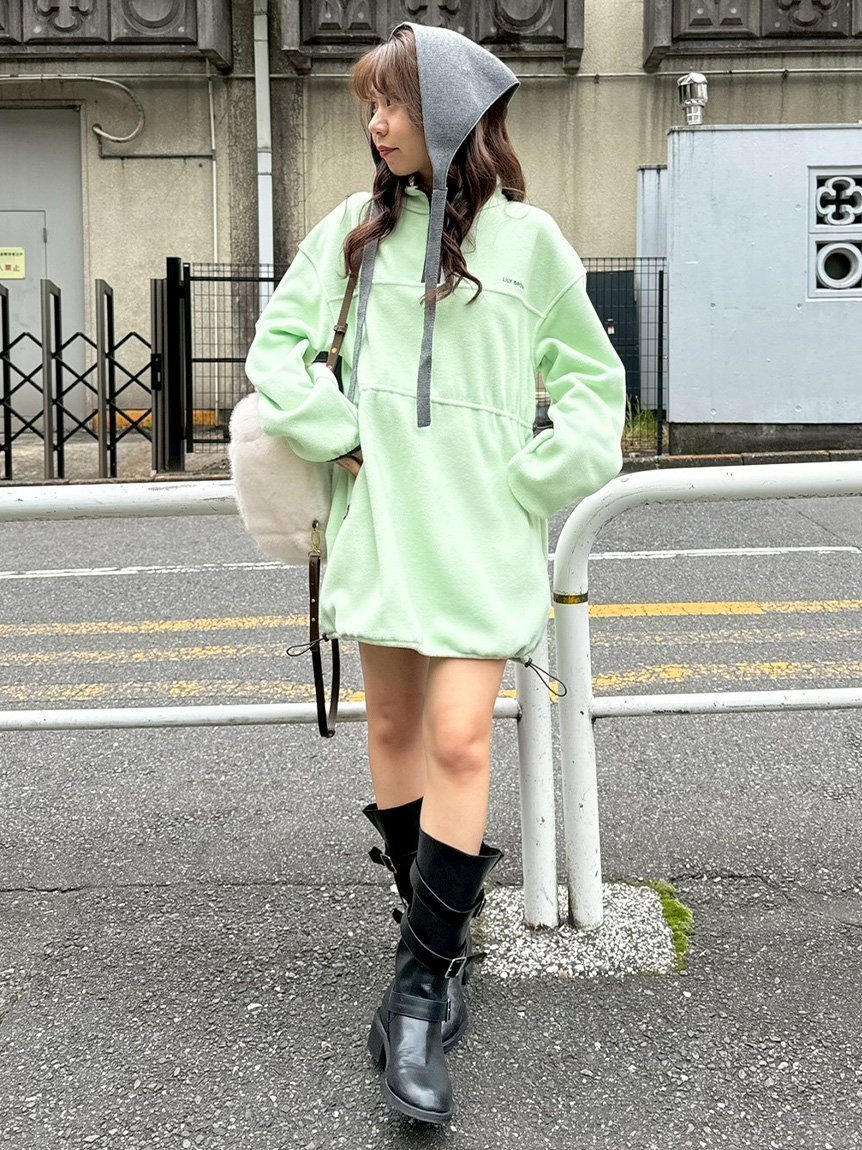 【リリーブラウン/Lily Brown】のフリースワンピース インテリア・キッズ・メンズ・レディースファッション・服の通販 founy(ファニー) 　ファッション　Fashion　レディースファッション　Fashion for Women　ワンピース　Dresses　おすすめ　Recommended / Our Picks　コクーン　Cocoon, Cocoon Silhouette　スマート　Smart, Elegant　トレンド　Trend, Trending Now　ドローストリング　Drawstring, Pull Cord　フィット　Fit, Slim Fit　フレア　Flare, Flared　リラックス　Relax, Relaxed Fit　ロング　Long, Long-Length　今季　This Season, Current Season　A/W・秋冬　Autumn/Winter　MNT[021]|ID: prp329100004781450 ipo3291000000034690331